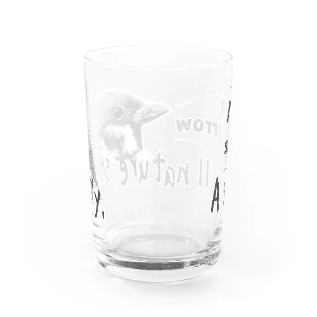 “すずめのおみせ” SUZURI店の東京すずめ Water Glass :back