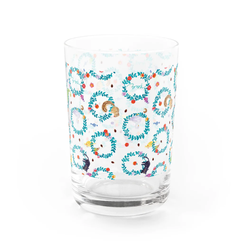 ルルエチュードのぐるぐるリース（ターコイズ） Water Glass :back