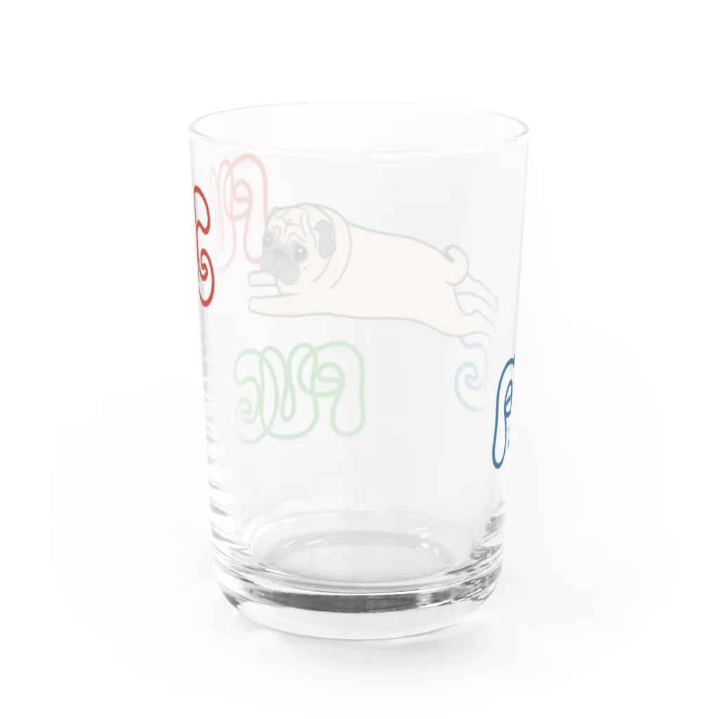 パグ PUG ぱぐ  OHMAI GALLERYのPUG-パグ-ぱぐ　グラス Water Glass :back