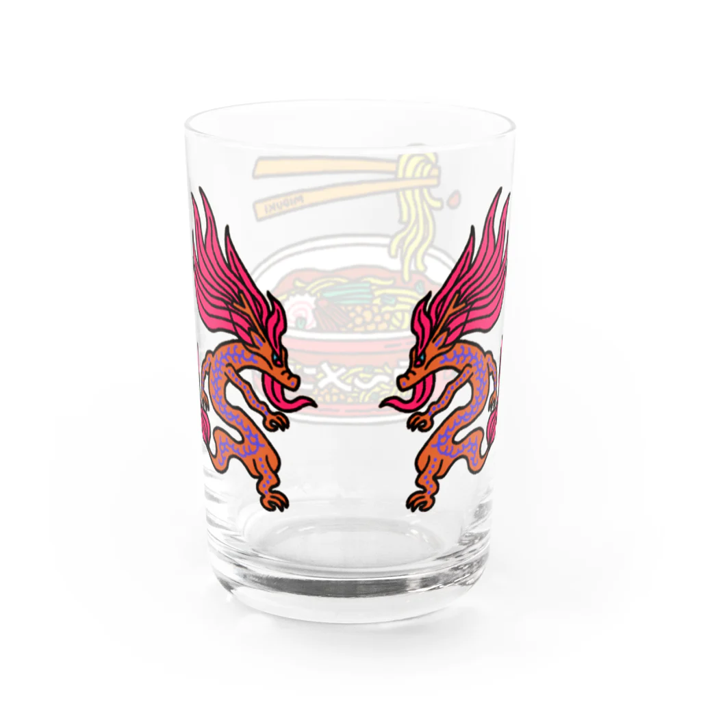 おちゃめるへんらんどの🐉🍜🐉 Water Glass :back