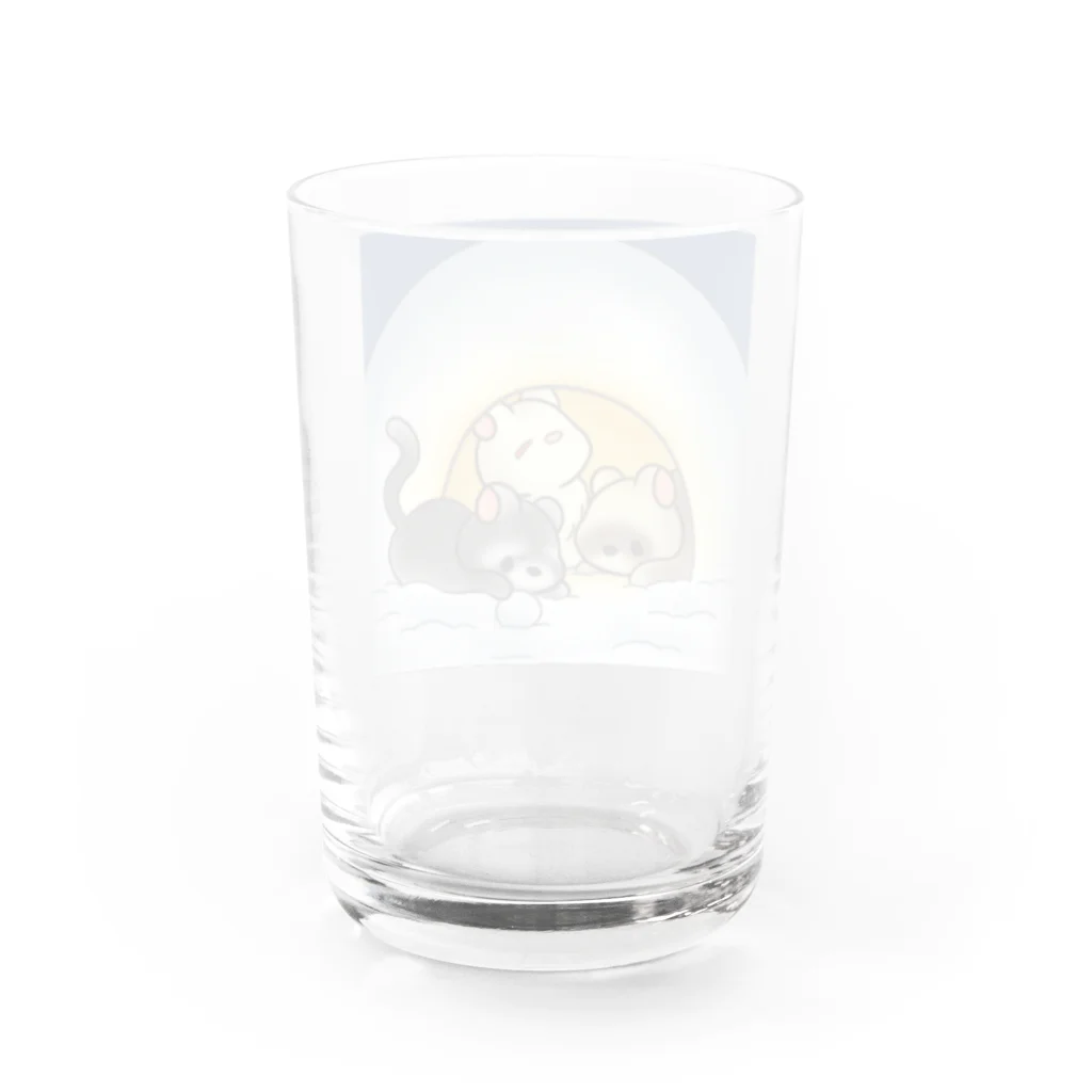 まめまま（フェレット）のフェレットかまくら雪 Water Glass :back