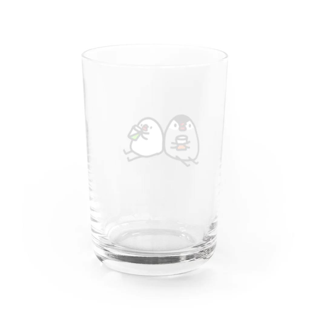 もるの飲む飲む文鳥 Water Glass :back