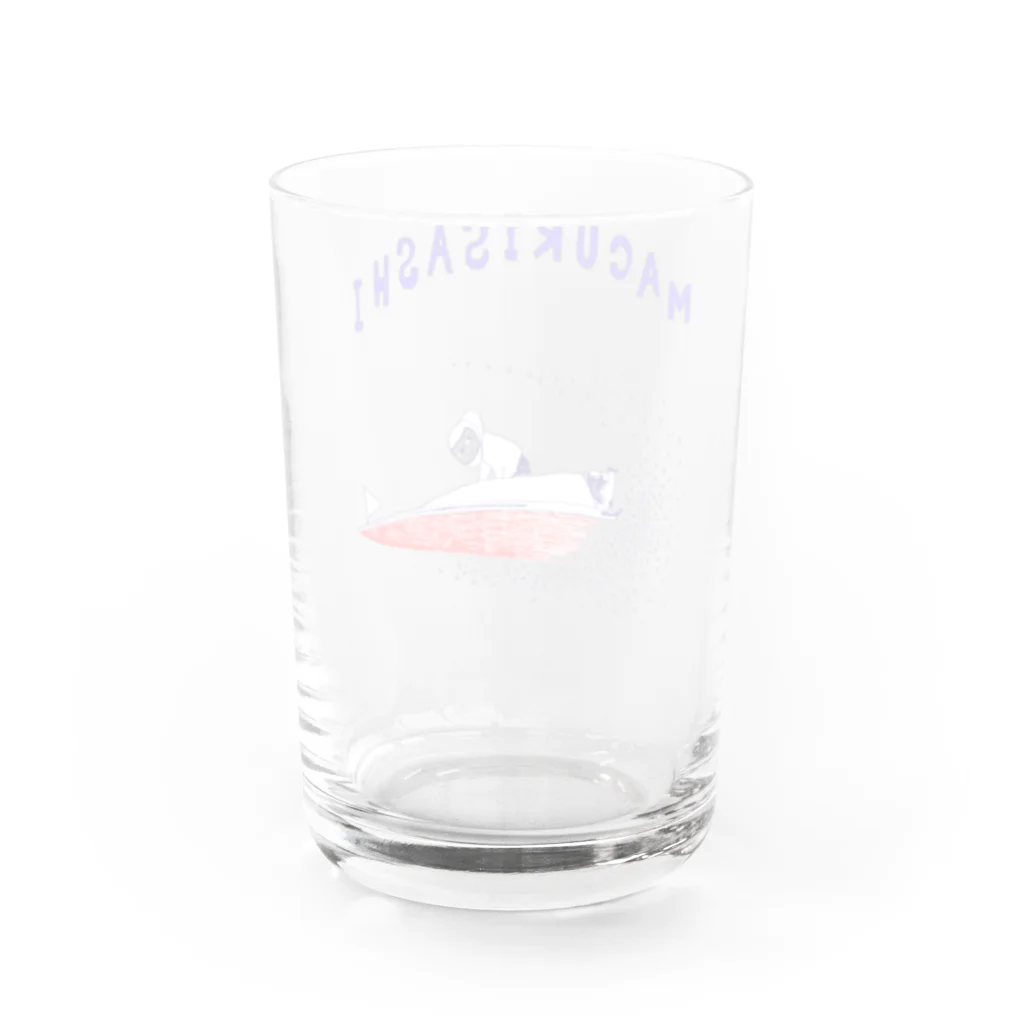 NIKORASU GOのボートレースデザイン「まくり差し」（Tシャツ・パーカー・グッズ・ETC） Water Glass :back