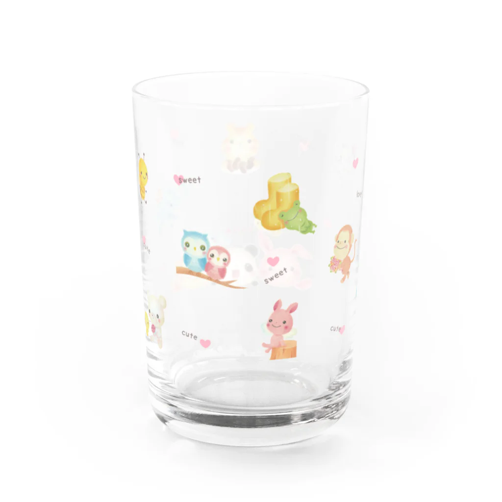 あいアート  パステルのaiartオリジナルグラス Water Glass :back