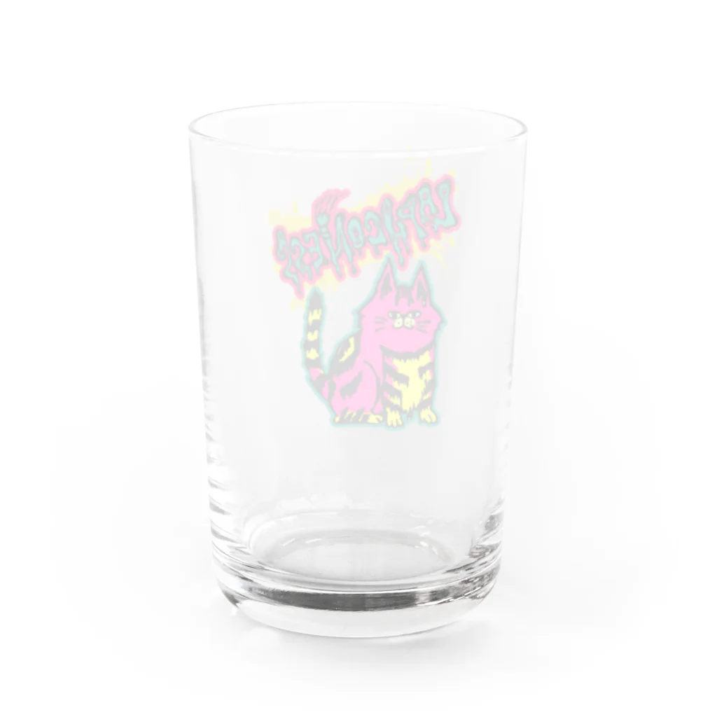 ねこのLAPHCONESSのサイケデリックなラフ子ネス Water Glass :back