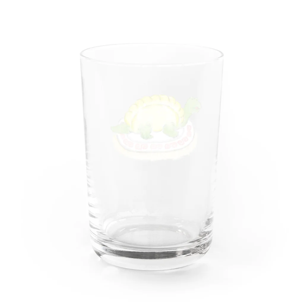 田中チズコのギョウザウルス Water Glass :back