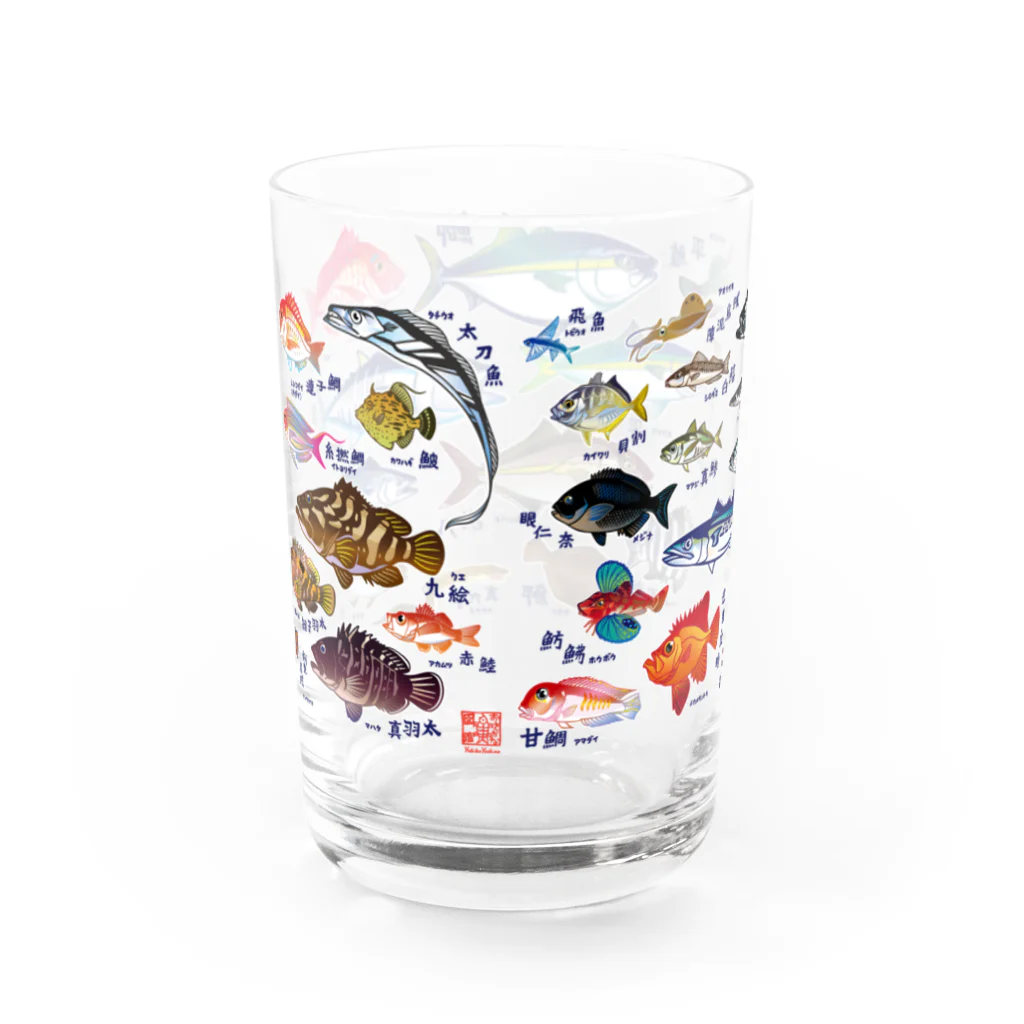 MUSEUM LAB SHOP MITのおさかないろいろ図鑑 Water Glass :back