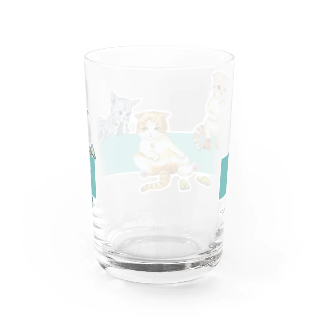 もけけ工房 SUZURI店のIKAPON CATS  Water Glass :back