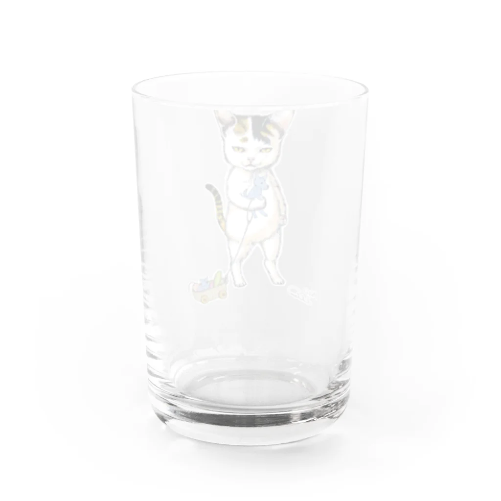 もけけ工房 SUZURI店のびわちゃんグラス Water Glass :back