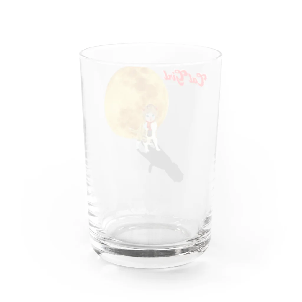 Rock catのCAT GIRL MOON Water Glass :back