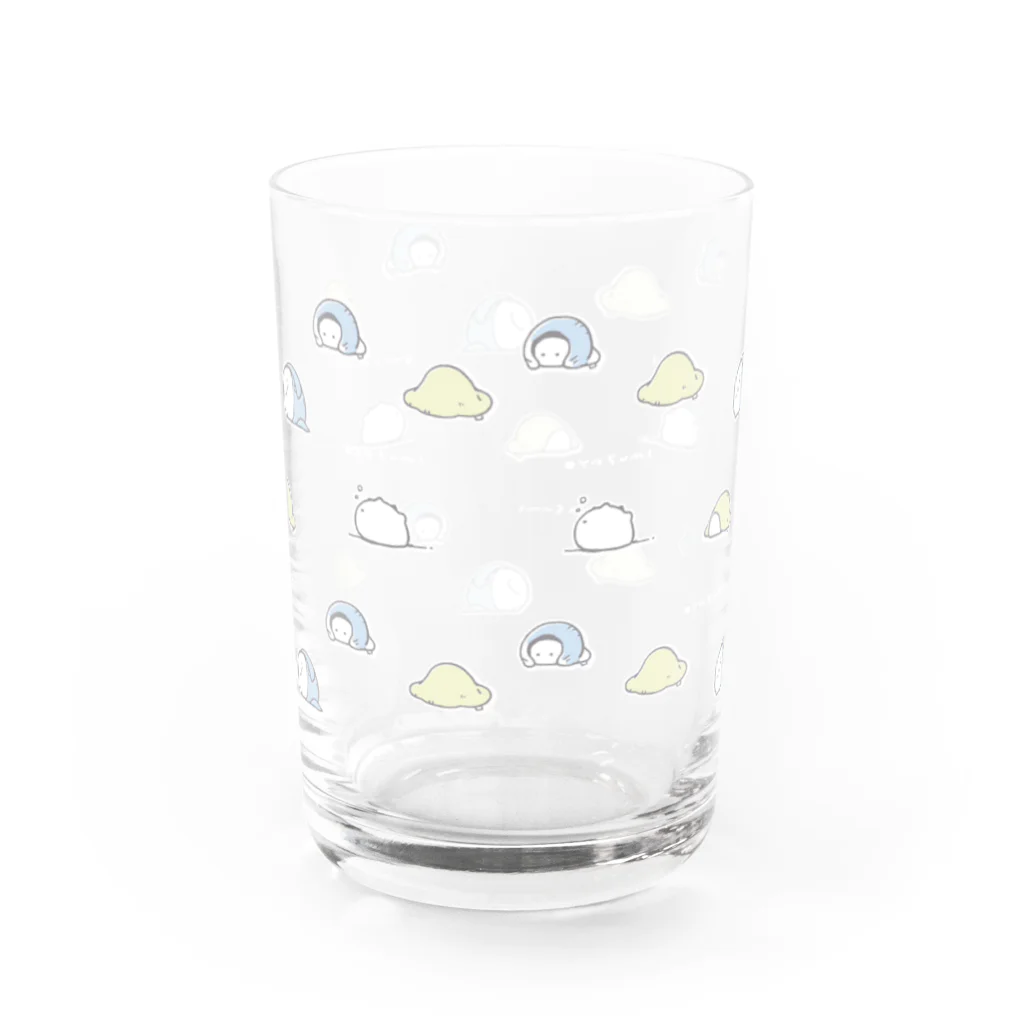 なぞのいきもののおねむ Water Glass :back