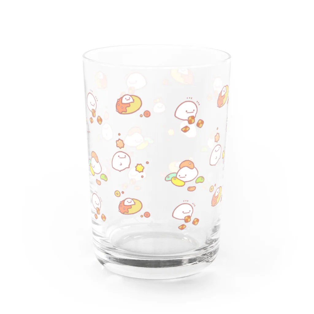 なぞのいきもののおやつタイム Water Glass :back