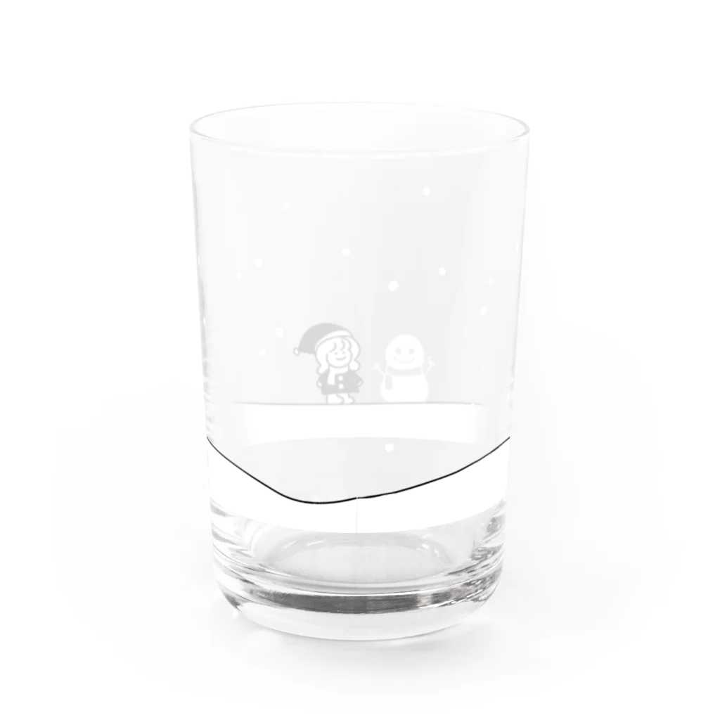 つちのこ堂の冬の女の子 Water Glass :back