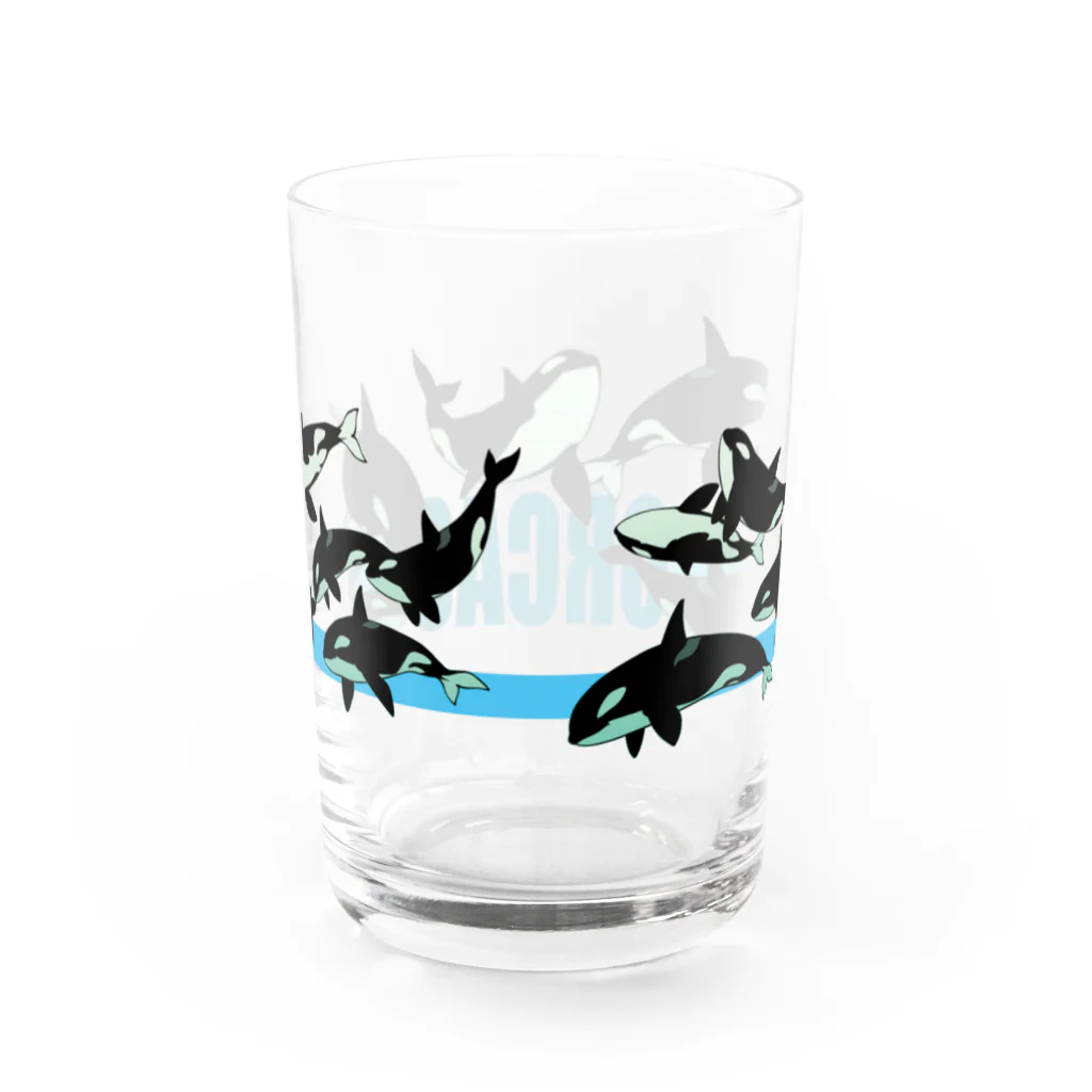 SHIZRUのSUZURIのシャチ（女子会） Water Glass :back