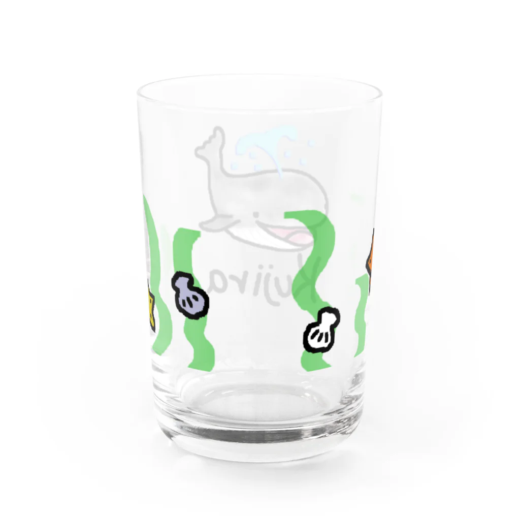 ぱくまる水産のくじら Water Glass :back