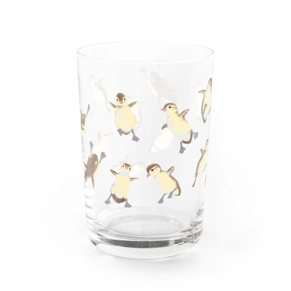 piro piro piccoloのjumping duckling Water Glass :back