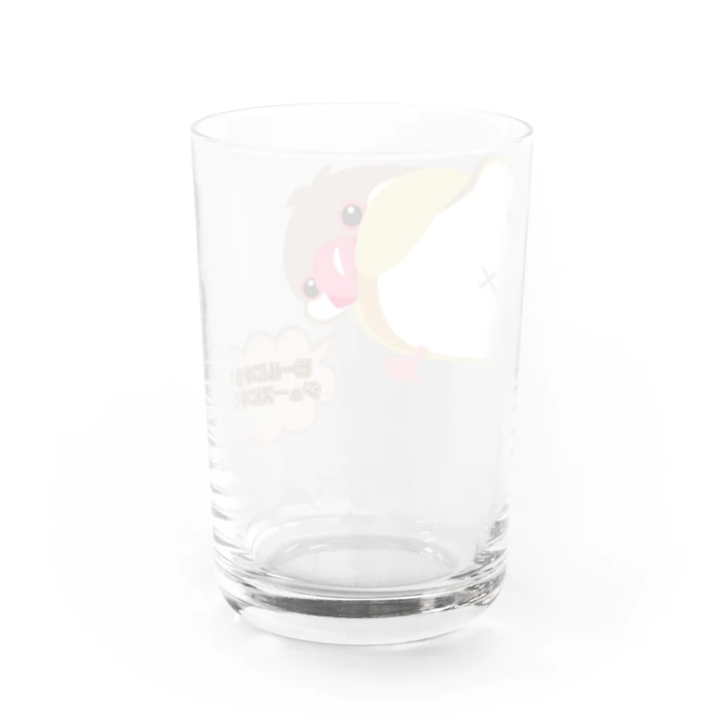 ぽぽりす@ぶんちょ組のおちりぶんちょ（シナモン） Water Glass :back