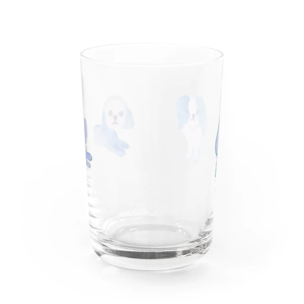 hitomiのblue dogs Water Glass :back