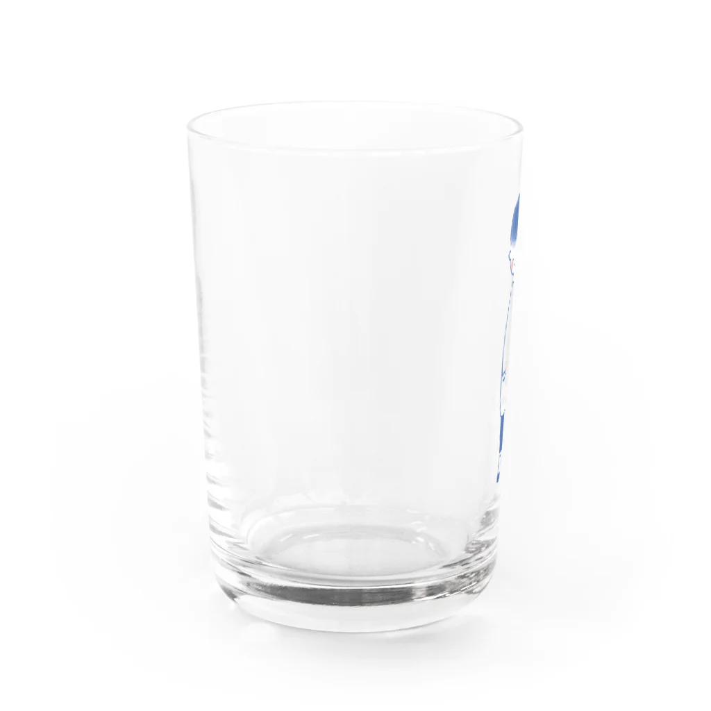 Inou chikako illustrationsの青い子グラス Water Glass :back