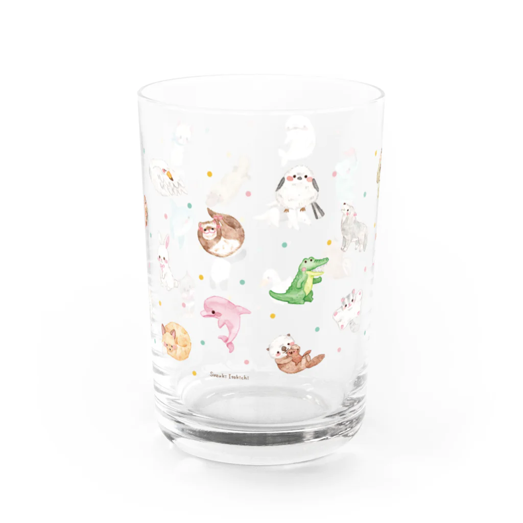 すずきいときちの水彩いろいろアニマル Water Glass :back