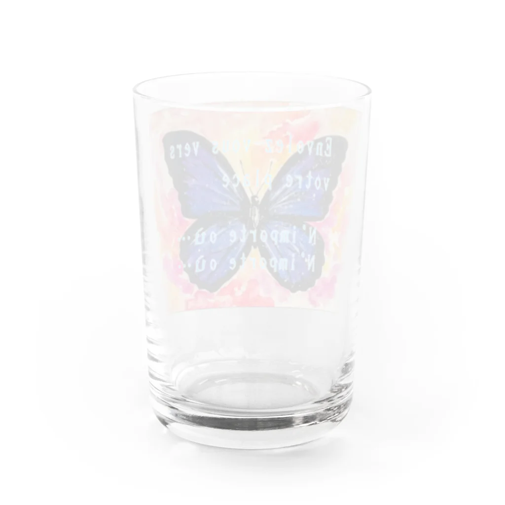  prièreの蝶 Water Glass :back