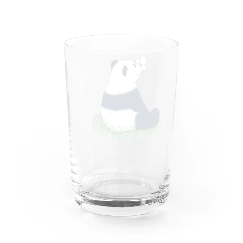 and_paddyのパンダとちょうちょ Water Glass :back