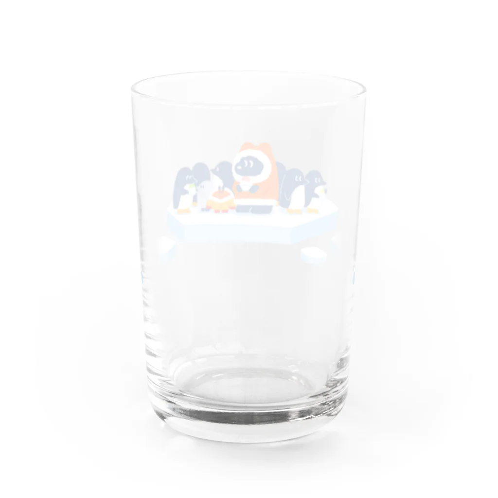 トマトマーケットの南極に来たクマとカニ Water Glass :back