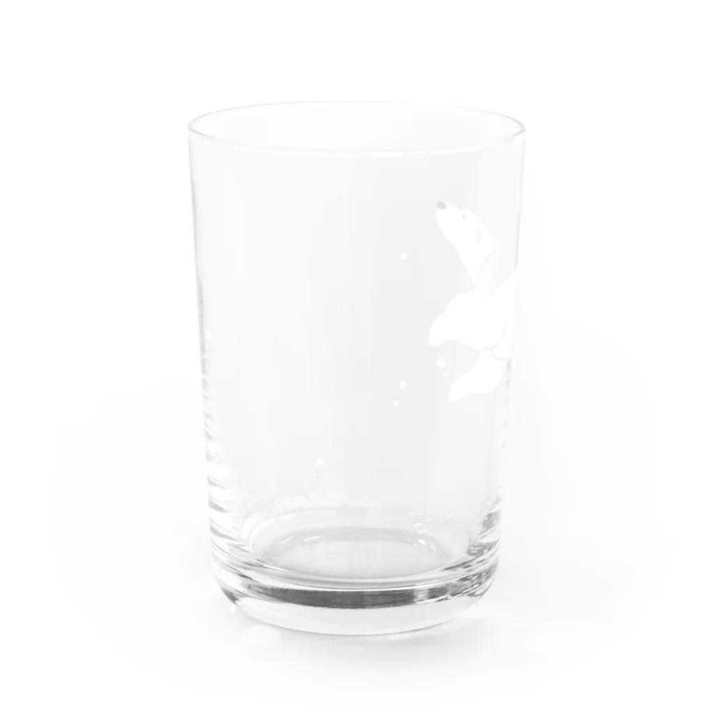 uni(ウニ)の泳ぐしろくま Water Glass :back