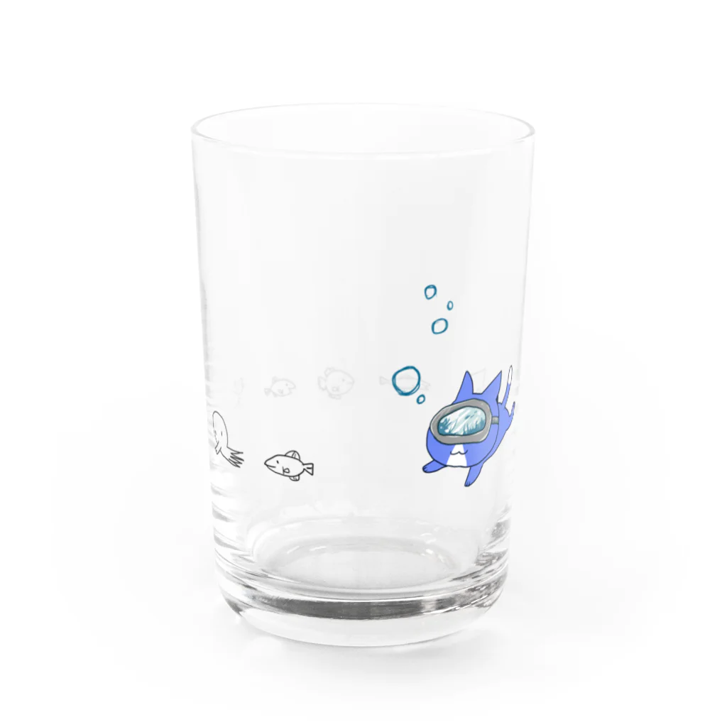 SWのなんか賢いねこ　なつのおもいで Water Glass :back