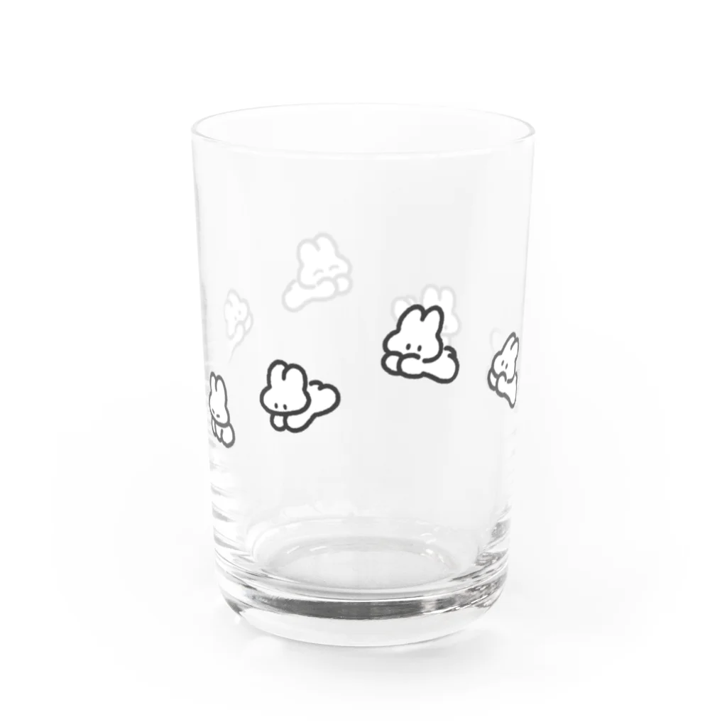 みずしままゆこのぴょんぴょんうさちゃん(ぺっとのうさ) Water Glass :back