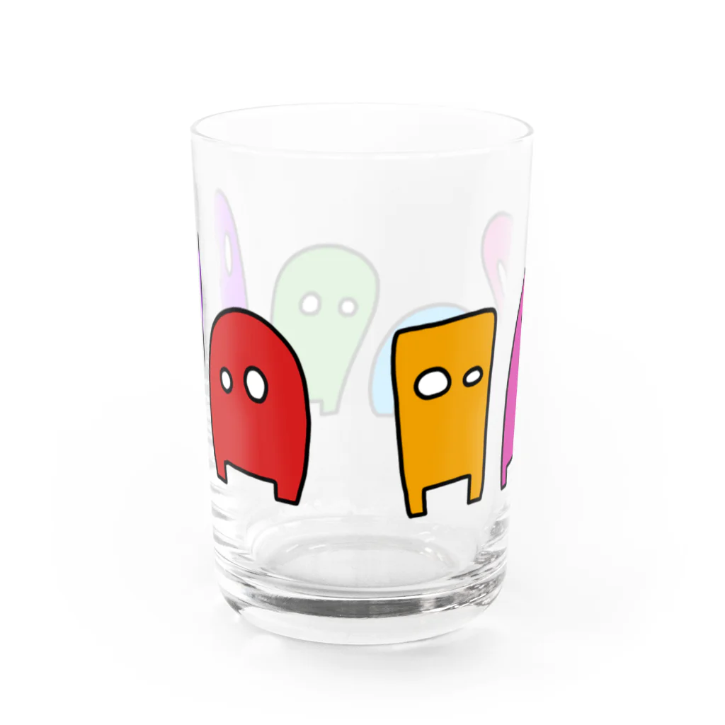 amupontanのぐるっと一周あんよちゃん Water Glass :back