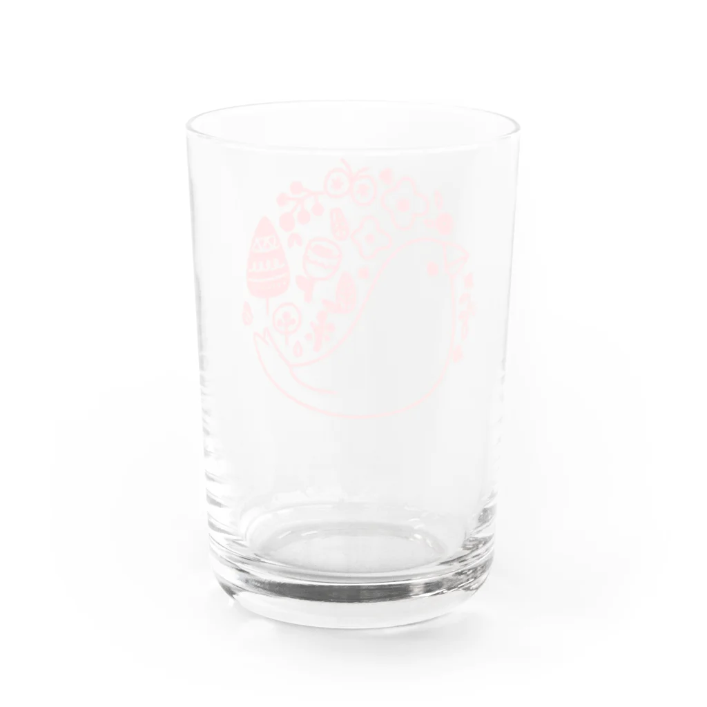 ・buncho days・ 文鳥デイズの北欧風ロゴマーク文鳥 Water Glass :back