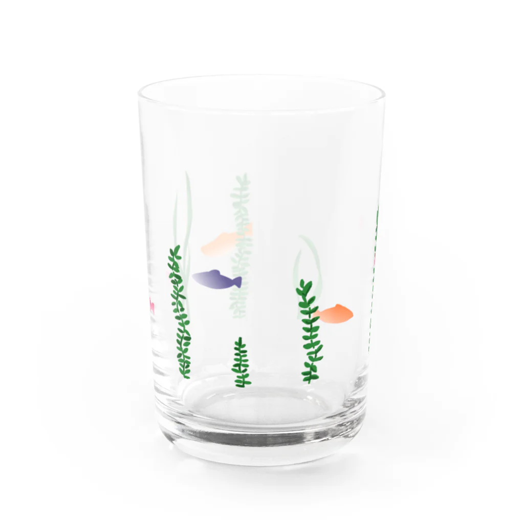 ラクガキのんびりのきんぎょと水草 Water Glass :back