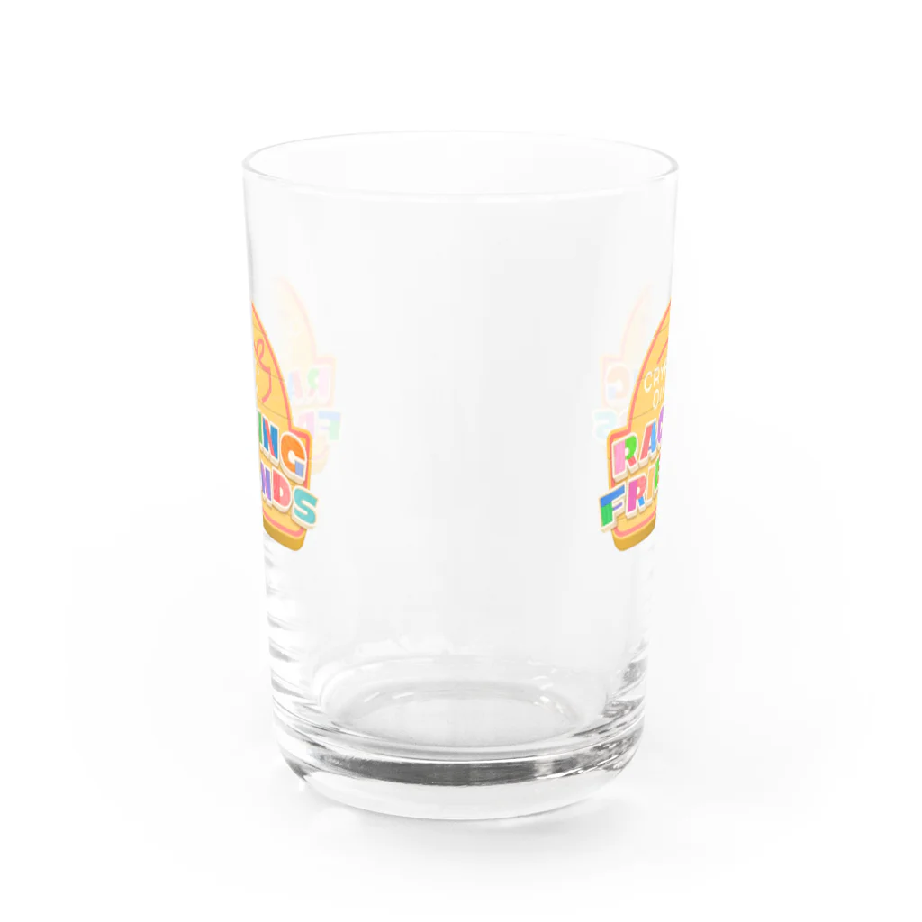 くりぷ豚 (くりぷとん) 公式のくりぷ豚 レーシングフレンズ ロゴ Water Glass :back