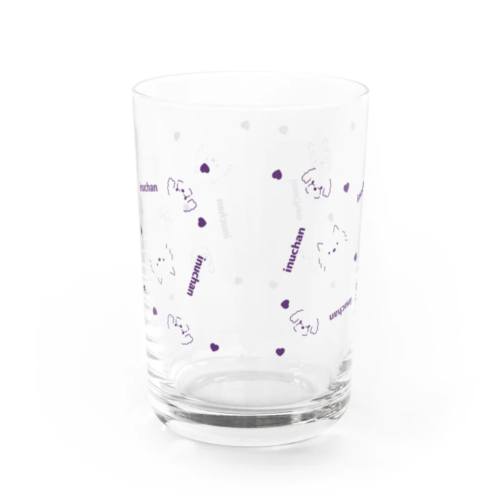 ハッピージャムジャムのイヌチャン集合(ぶどう) Water Glass :back