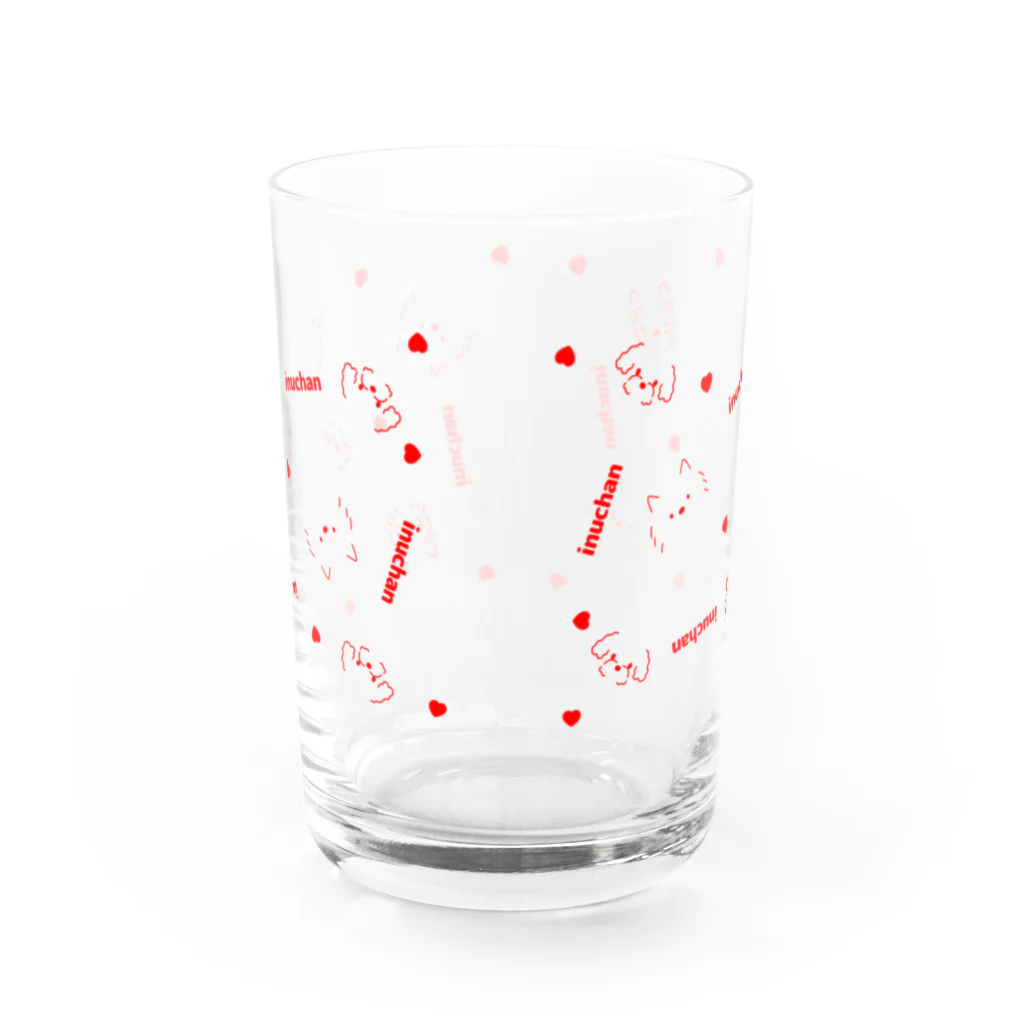 ハッピージャムジャムのイヌチャン集合(あか) Water Glass :back