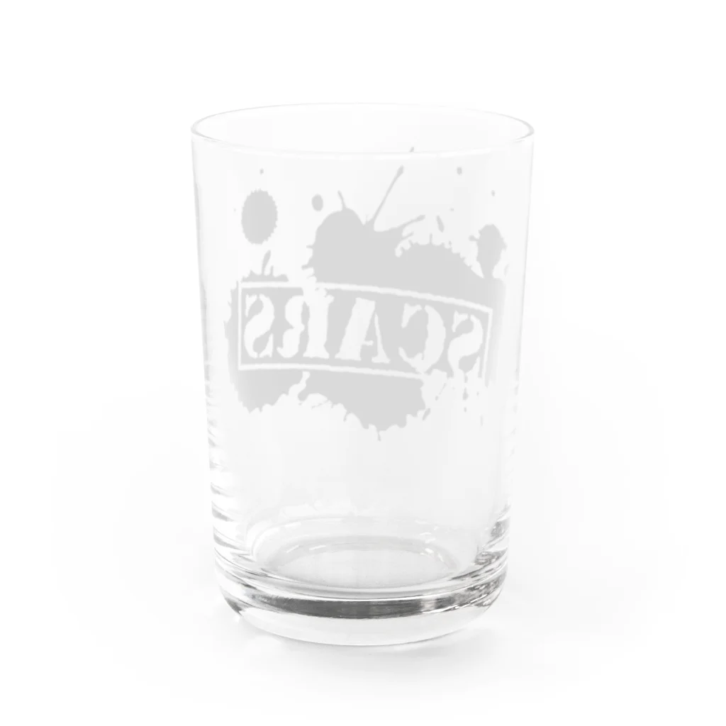 SCARSのペイントロゴ（ブラック） Water Glass :back