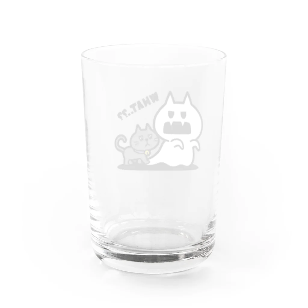 ROOSTER-POOLS/RUNのバイキンおばけとネコ Water Glass :back