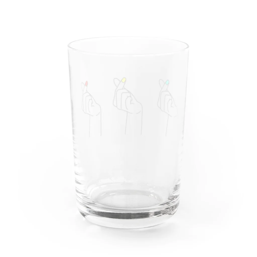 cheon.の信号指ハート Water Glass :back