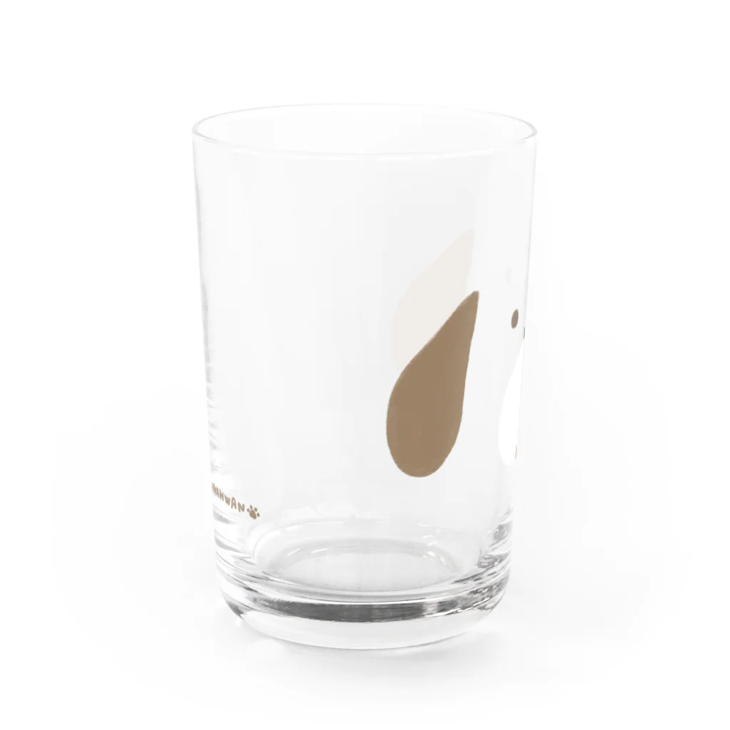 いぬのミルクティー入れてワン Water Glass :back