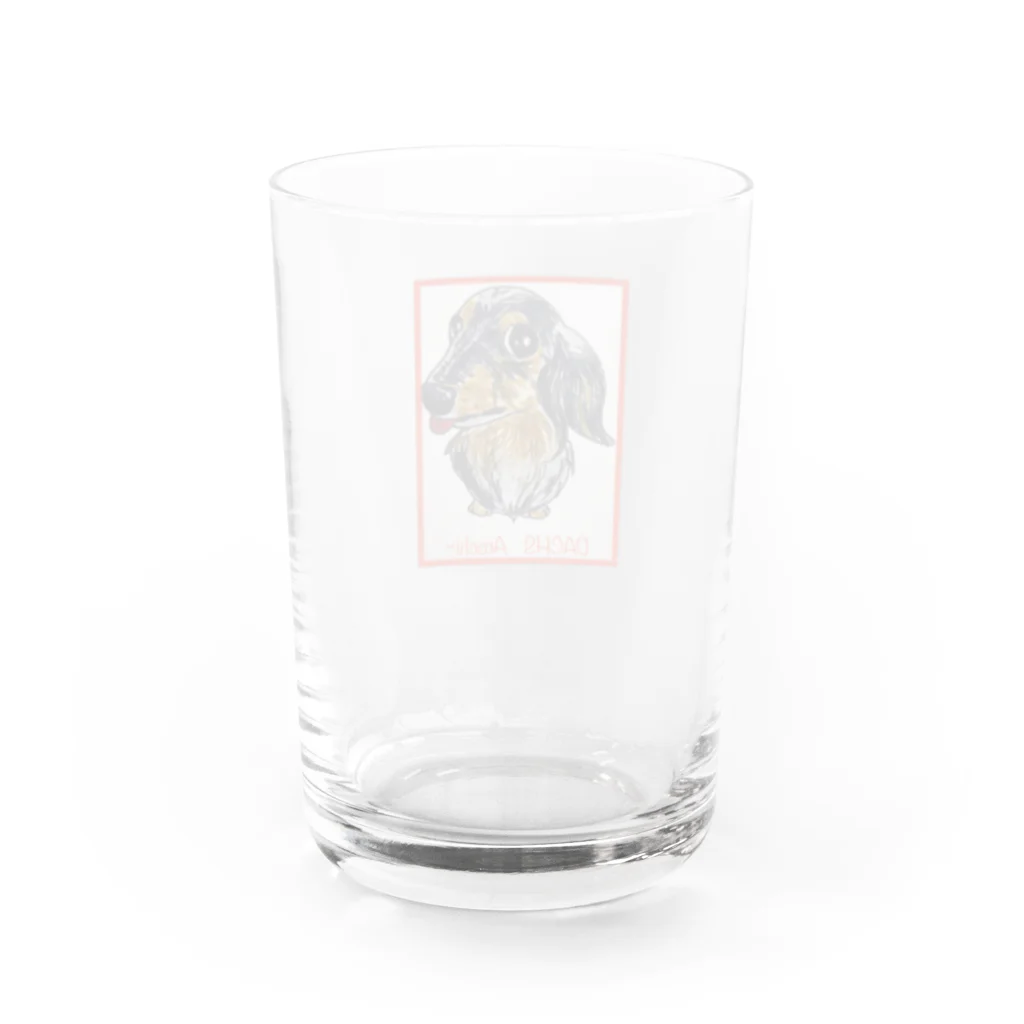 NUNAのペロペロダックス　あろちぃ　縁取り Water Glass :back