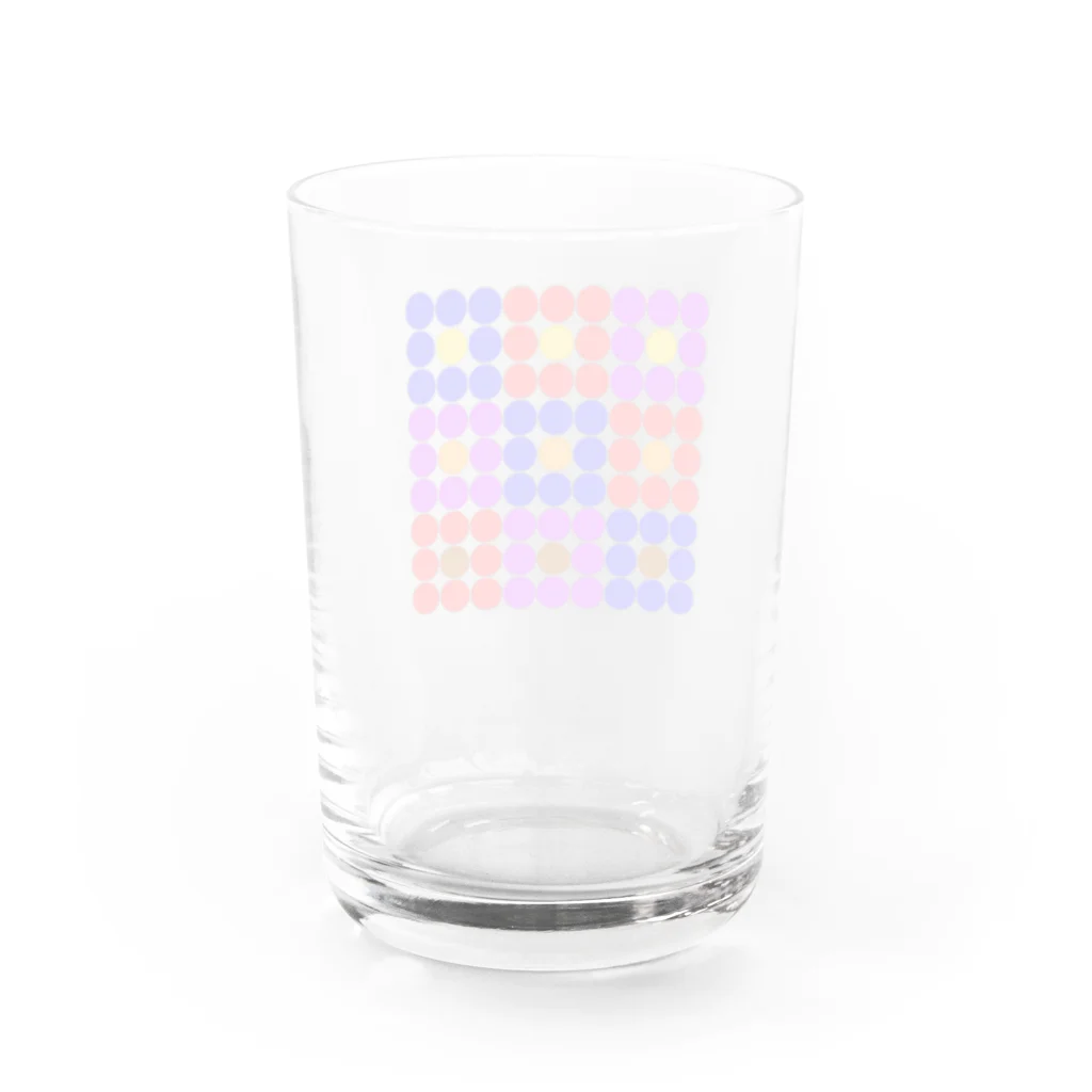 からあげ市場の花柄ドット Water Glass :back