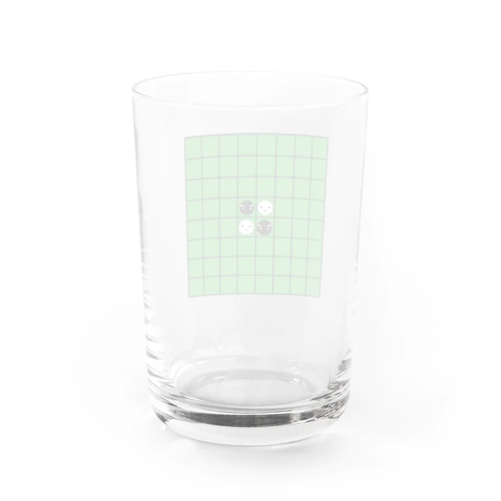 soundの三角眉毛&つぶらな瞳 (オセロ 大) Water Glass :back