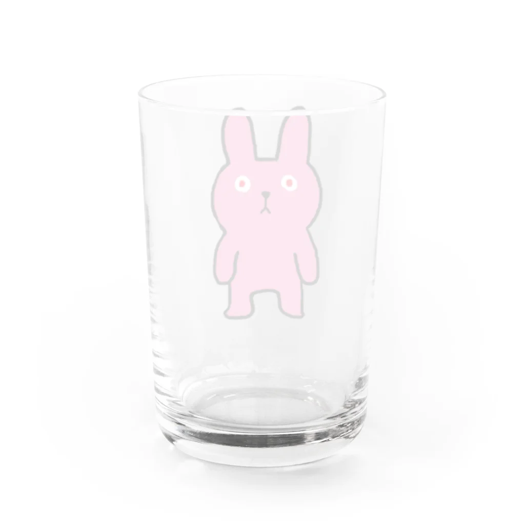 ウチウジンマンダラのやばウサ直立 Water Glass :back