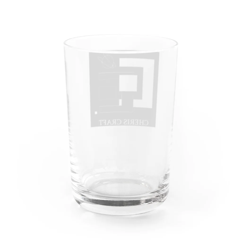 CherisCraft(ちぇりすくらふと）のCherisCraftロゴ Water Glass :back