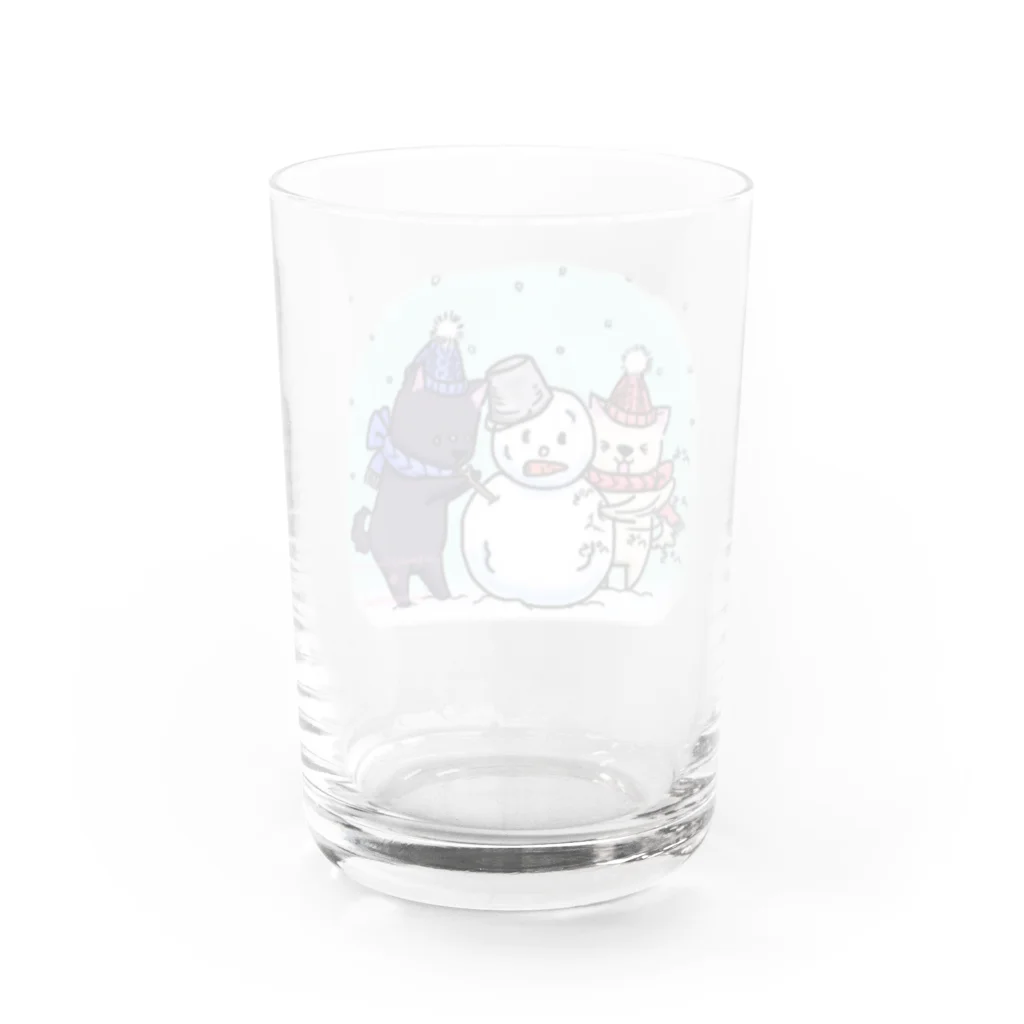 そらいろもようの雪だるま！ Water Glass :back