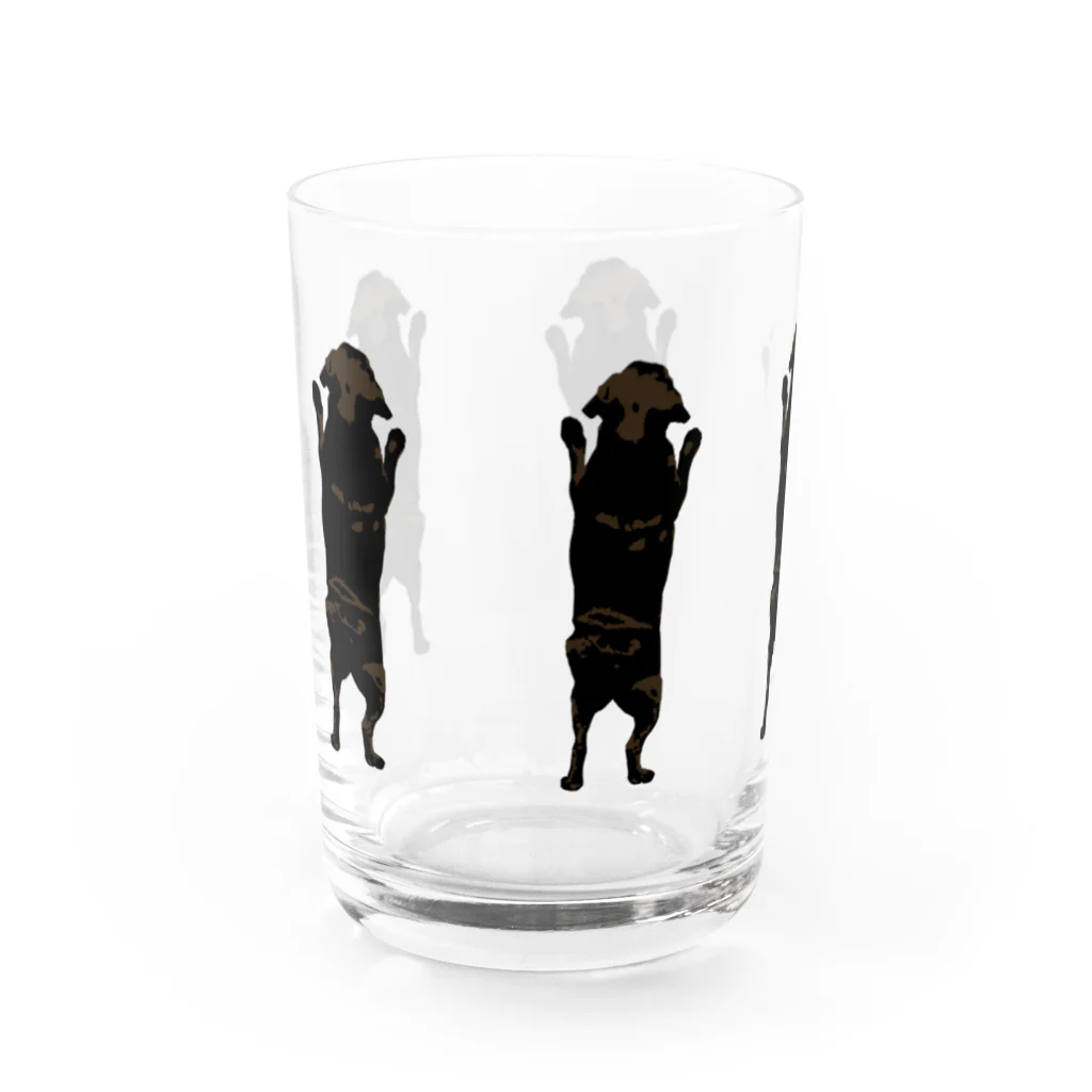 BUHITOLIFEの黒パグ の背中たち Water Glass :back