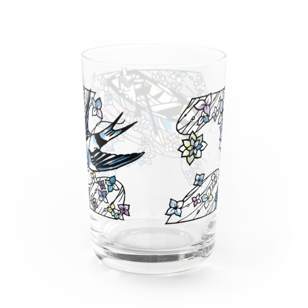 tokeisou / 切り絵の切り絵 / 水夢のゆびきり Water Glass :back