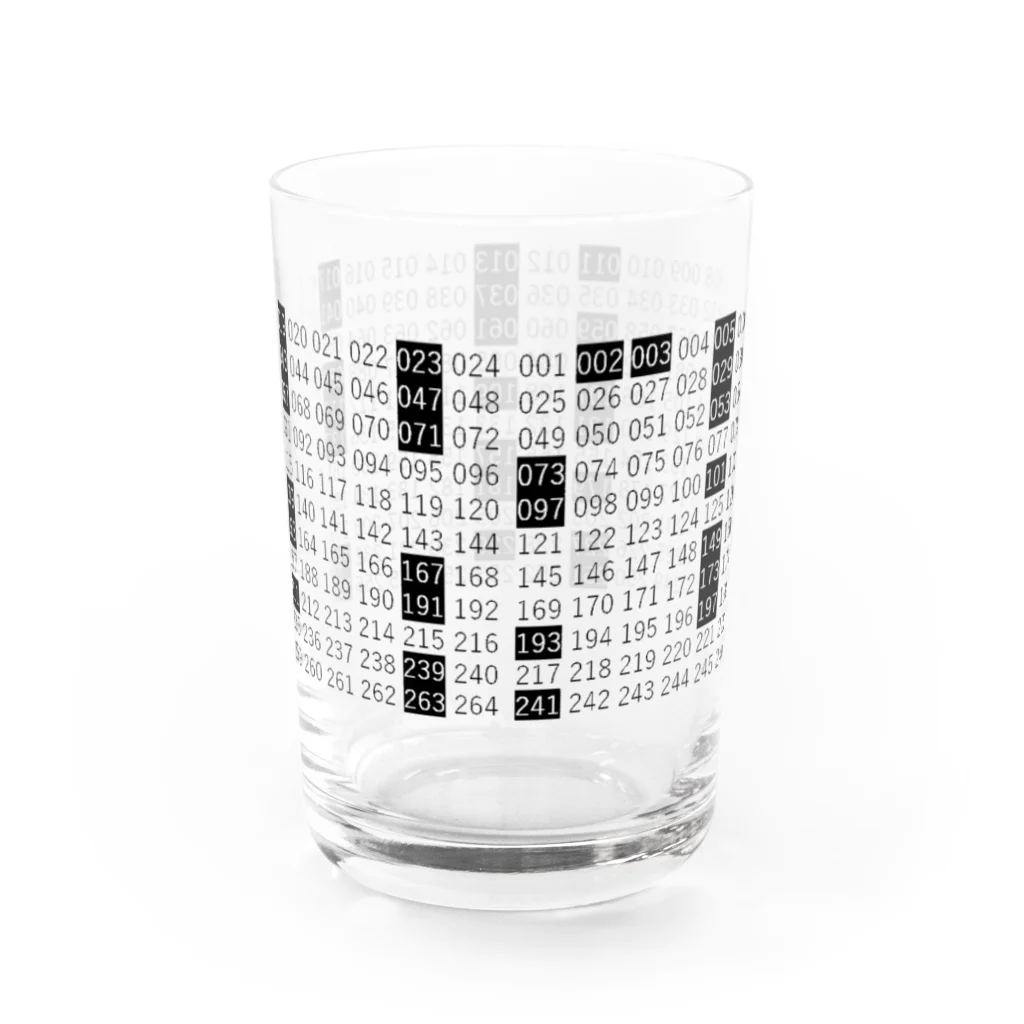 ζWalker/Shiunのプリヒタの素数円 Water Glass :back