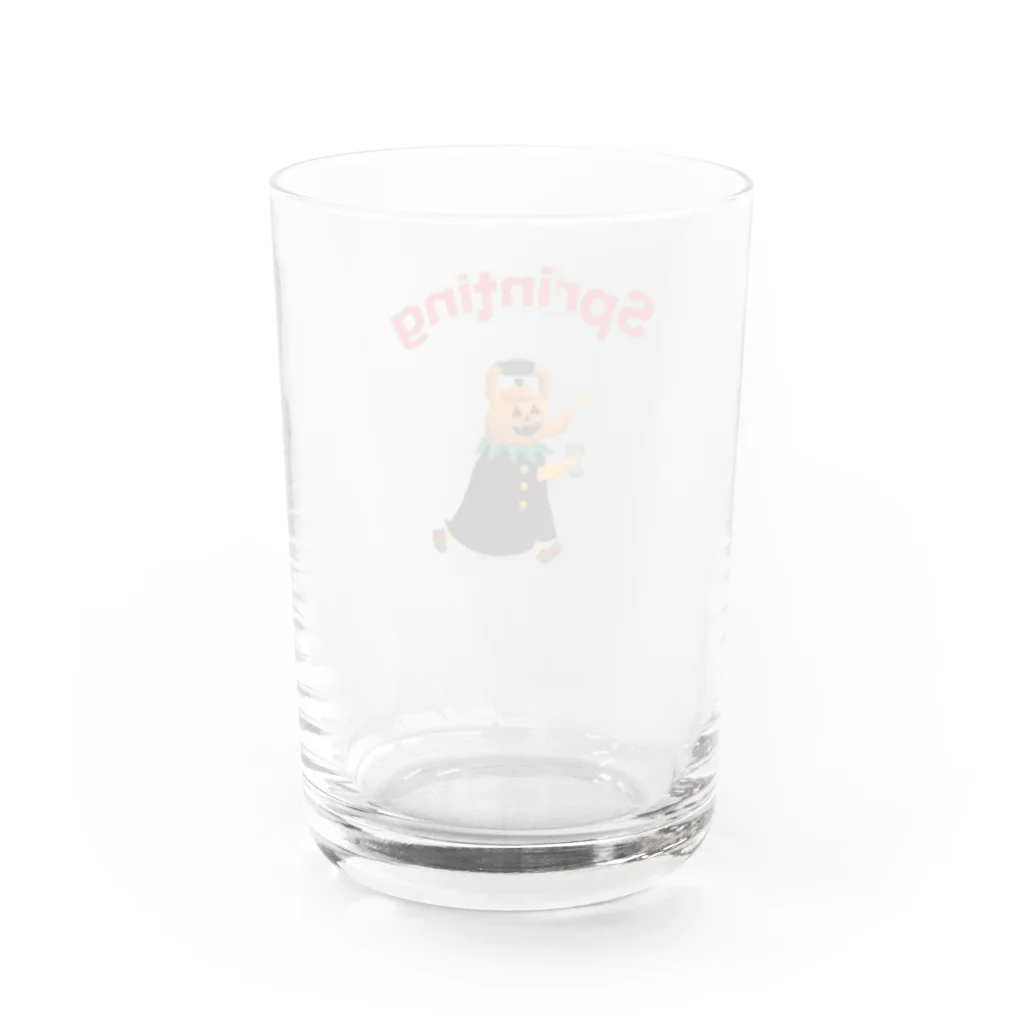 お化け屋アメリカ店の全力疾走むぎ茶くん Water Glass :back